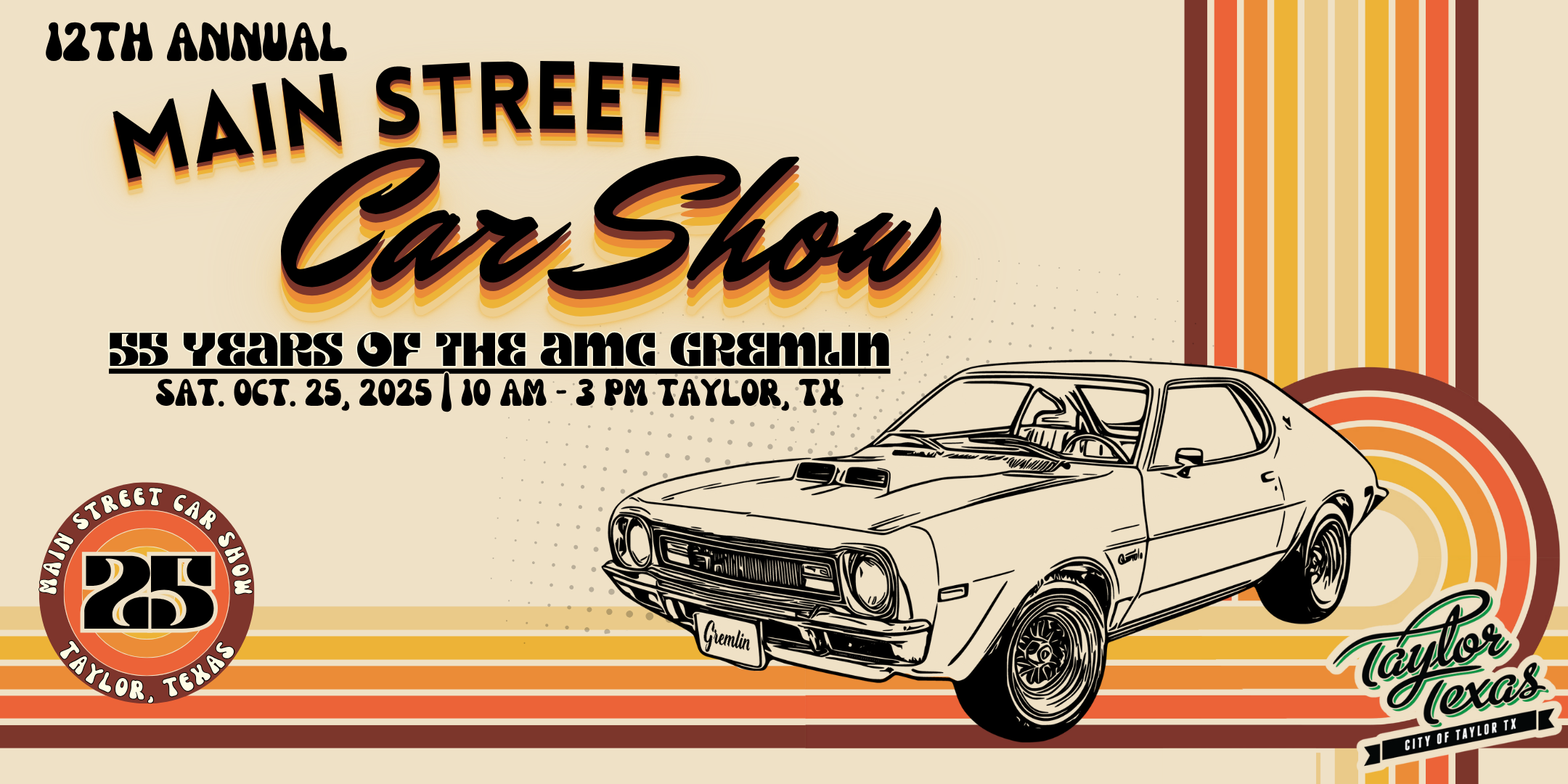 10.25.2025 - Main Street Car Show - Event Brite Banner